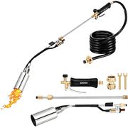 AOVOX Propane Torch Weed Burner Kit with  Hose - Adjustable Flame Control, Empty Torch Only (Fuel Tank Not Included), for Garden Weeding, Roofing & Snow Melting
