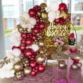 thumbnail image 1 of AOWEE Burgundy Gold Balloon Garland Kit, Wine Red Gold Birthday Balloon Garland White Balloon Arch, Claret Gold Balloon Decoration for Girl Birthday Baby Shower Wedding Decoration, 1 of 8