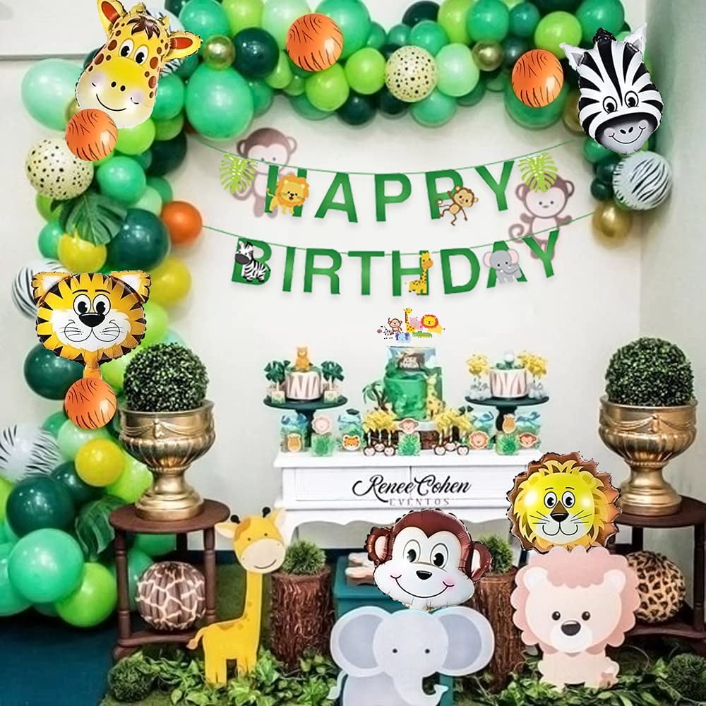 Jungle Happy Birthday Banner