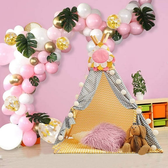 AOWEE Light Pink Gold White Balloon Arch Kit, Pink White Gold Balloons Decoration with Confetti Balloon for Bridal Shower Baby Shower Wedding Birthday Graduation Anniversary