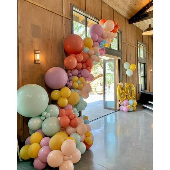 AOWEE Pastel Balloon Garland Kit, Macaron Rainbow Balloon Arch Kit, Colorful Balloons Decoration for Baby Shower Birthday Wedding Children's Day Party