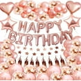 thumbnail image 1 of AOWEE Rose Gold Birthday Party Decoration, Rose Gold Balloon Arch Garland Kit with Heart Star Balloon Confetti Tassels for Women Birthday Aniversary Hen Party Wedding Bachelor Party, 1 of 10
