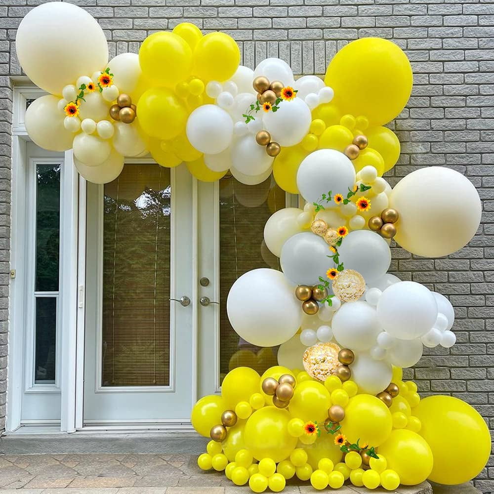 Yellow & Orange Balloon Garland Arch Kit - 107 Balloons For Sunflower, Minion, Bee Theme Parties - View #7