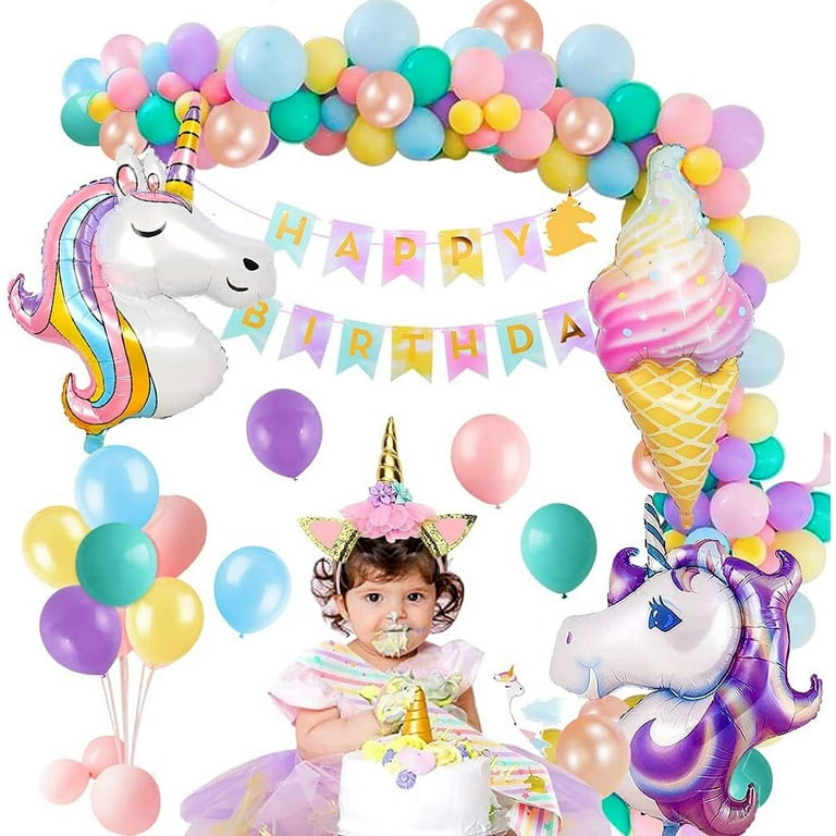 Balloon Garland Kit Pastel Rainbow Balloon Garland Arch, Ice Cream  Balloons, Pastel Balloon Arch, Unicorn Balloons, First Birthday Balloon 