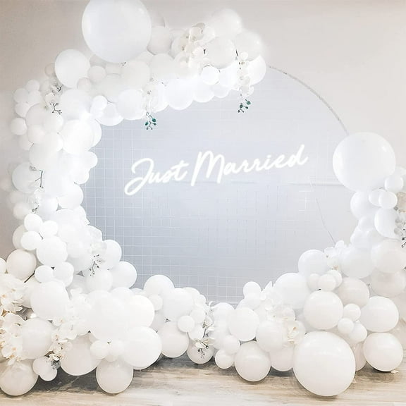 AOWEE White Balloon Garland Kit, Pure Latex Balloons Arch Wedding Baby Shower Party Decoration for Girls Women Engagement Bridal Birthday  Party