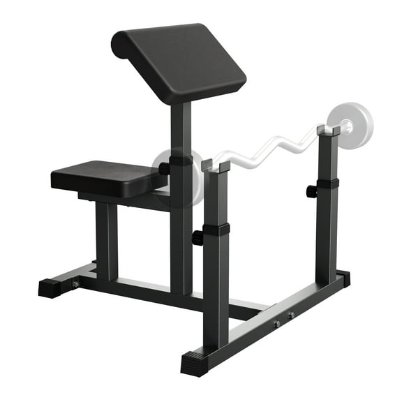 AOWINNOX Preacher Curl Bench, Bicep Curl Machine, Tricep Workout Equipment for Home Gym