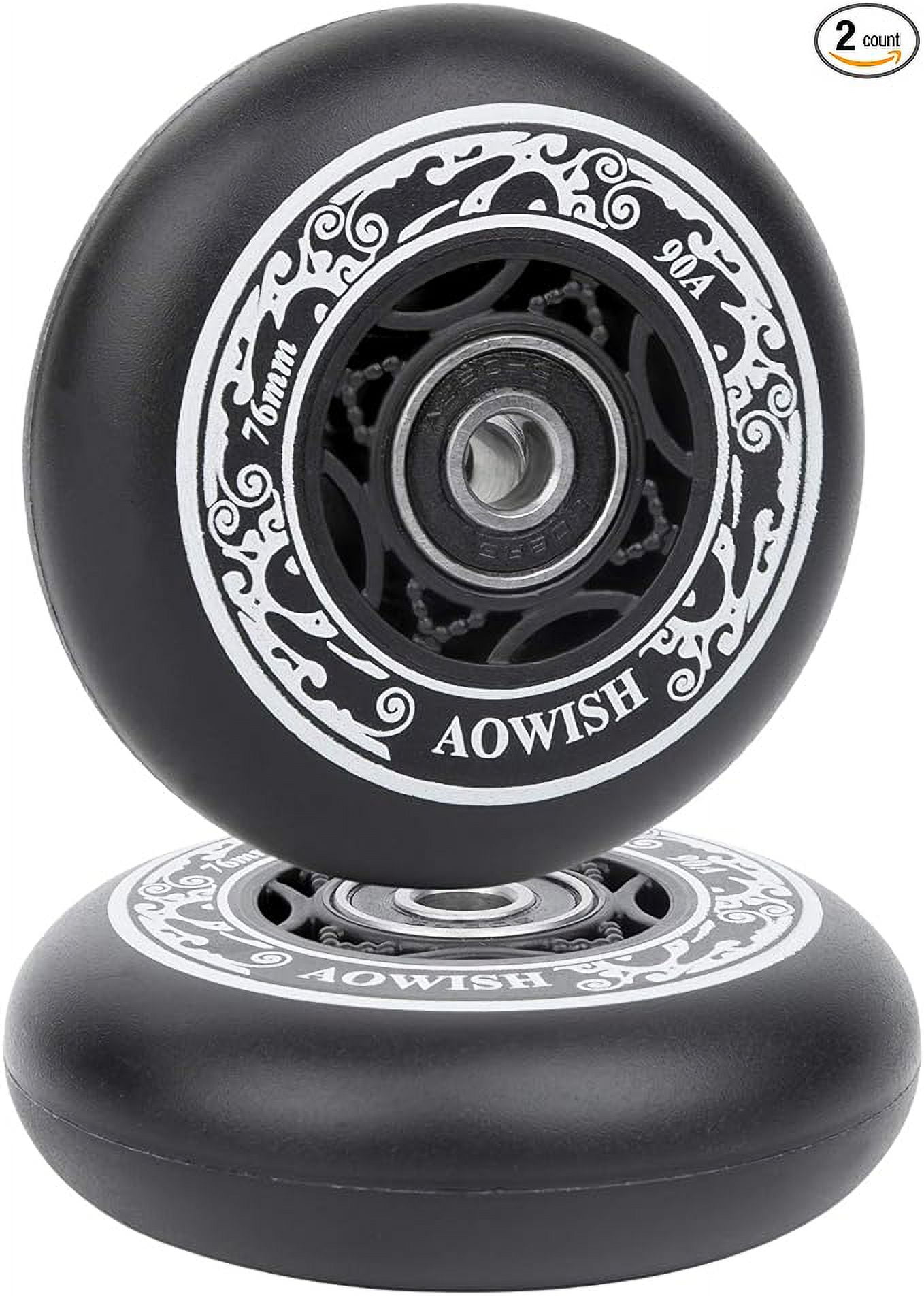 AOWISH Ripstik Wheels [2Pack] 76mm Ripstick Wheels 90A Ripsurf Caster