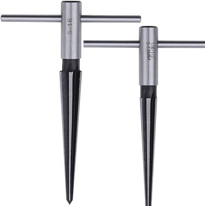 AOWISH T Handle Taper Reamer Set 313mm(1/8''1/2'') & 516mm(½"5/8") Bridge Pin Hole Hand Held