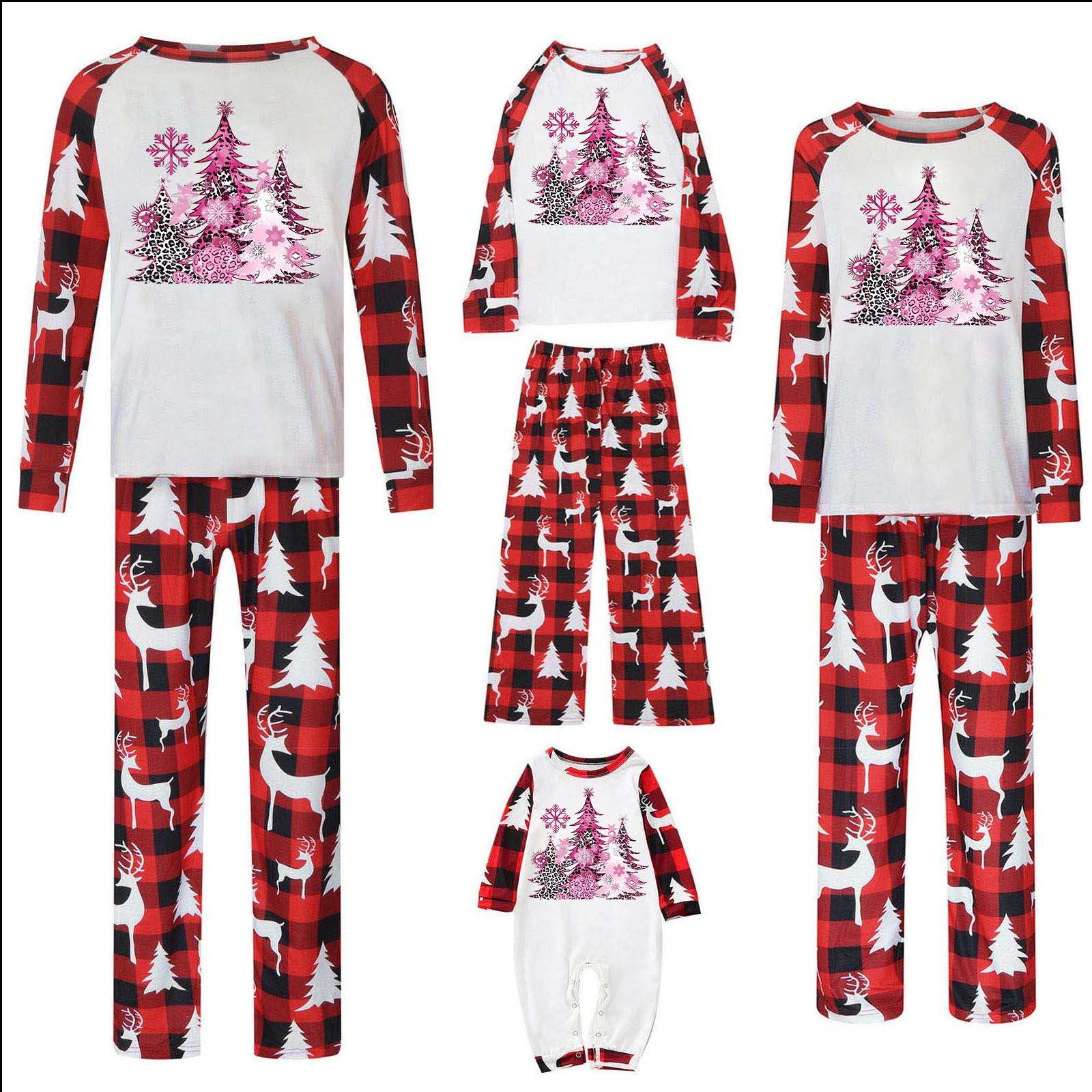 AOWNGIOYJRO Matching Family Christmas Pajamas Xmas PJS Jammies Set for