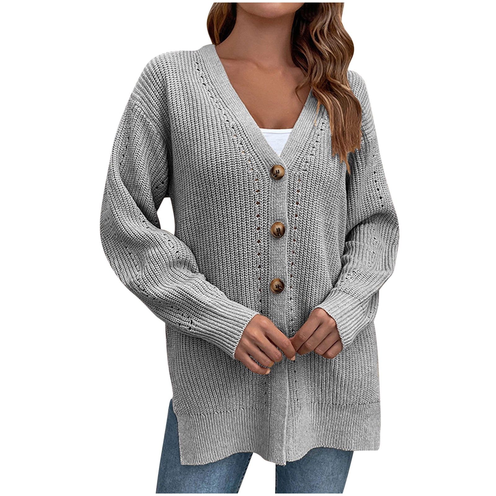 AOWNGIOYJRO Sweatshirt Cardigans For Women With Pockets Loose Jackets