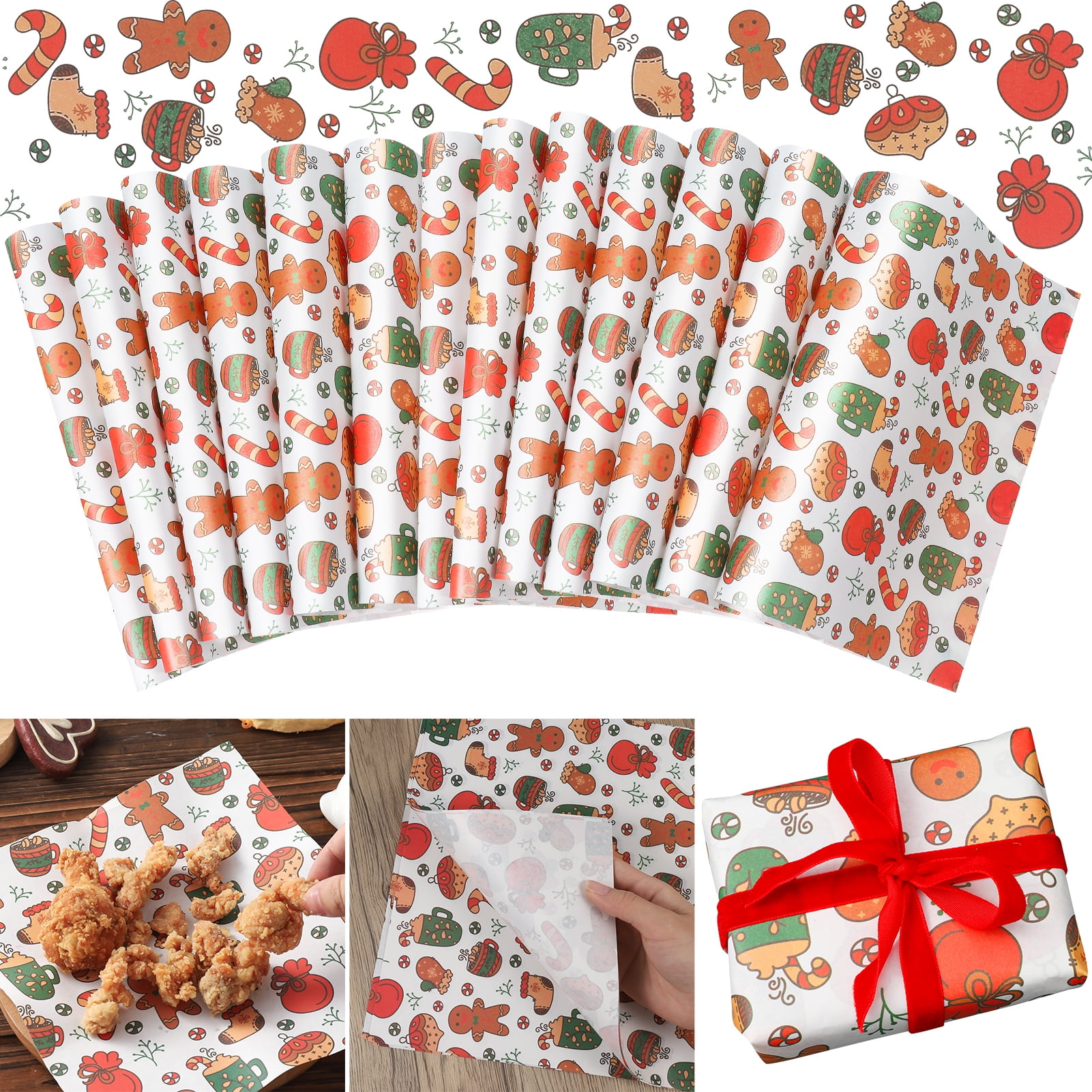 Printable Christmas Paper Wrap - Puddings - Snap Click Supply Co.
