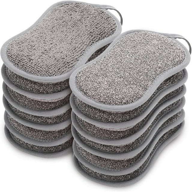 AOWOO 12 Pack MultiPurpose Sponges Kitchen, Dish Sponge for Washing Dishes, NonScratch