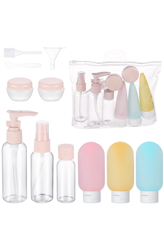12 Pcs Travel Bottles Set, Silicone Refillable Leak Proof Travel Bottles for Toiletries, BPA Free, TSA Approved Travel Size Containers for Shampoo Conditioner Lotion Body Wash