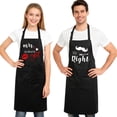 thumbnail image 1 of AOWOO 2 Pcs Mr and Mrs Aprons for Couples Gifts Set, Funny His and Her Matching Kitchen Aprons with Pocket, Cooking Apron for Wedding Engagement Anniversary Christmas Gifts for Husband Wife, 1 of 7