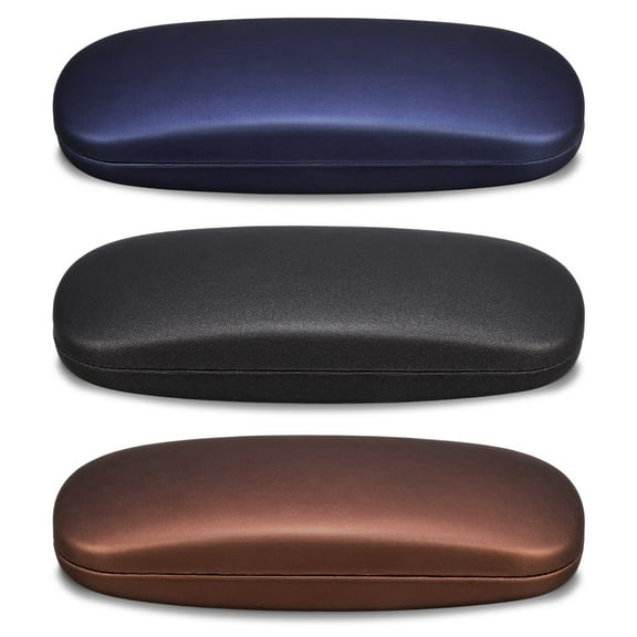 AOWOO 3 Packs Eyeglasses Case, Unisex Hard Shell Eye Glasses Case, 6.3 *2.36 *1.37 Inch Protective Case for Glasses, Sunglasses Case for Men Women