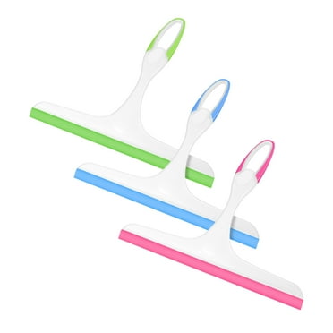 AOWOO 3 Pcs Multi-Purpose Squeegees for Shower, 10 inch Silicone Streak-Free Handheld Cleaner Squeegee with Hanging Hole, Squeegees for Bathroom, Kitchen, Glass Door, Window, Mirror