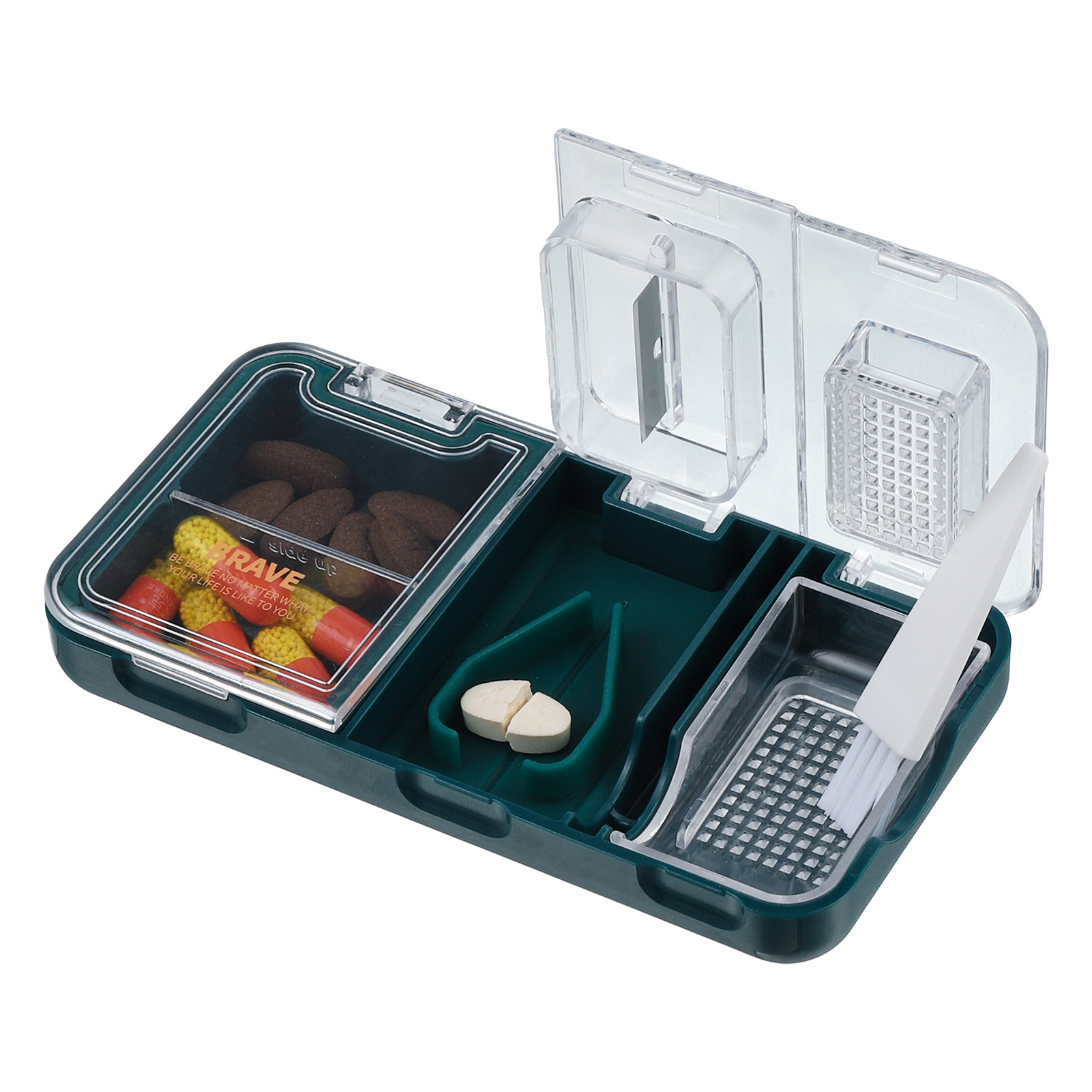 AOWOO 3in1 Pill Cutter, Professional Pill Splitter for Cutting Small