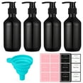 thumbnail image 1 of AOWOO 4 Packs Empty Pump Bottles, 16.9oz /500ml Shampoo Bottle Dispenser, Refillable Shampoo Bottles with Stickers Funnel, Reusable Squeeze Lotion Dispenser for Liquid Soap Bathroom, 1 of 7