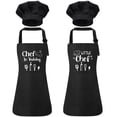 thumbnail image 1 of AOWOO 4Pcs Kids Apron and Chef Hat Set, Adjustable Kitchen Cooking Child Aprons with 2 Pockets Dress up Gift for Girls Boys Baking Cooking Painting Art Gardening Funny Aprons, 1 of 7