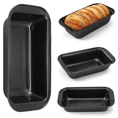 AOWOO 4Pcs Nonstick Steel Bread Loaf Pans, 10" x 5" Carbon Steel Nonstick Bread Loaf Pan, Loaf Baking Pan for Home Baking Brownies and Pound Cakes (Gray)