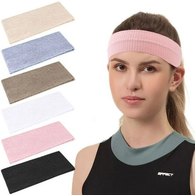 AOWOO 6 Pcs Sweat Bands Headbands for Women Workout, Non Slip Sweat