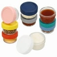 thumbnail image 1 of AOWOO 8 Pack Salad Dressing Container to Go, 2.7 oz Glass Condiment Containers with Lids for Lunch Box, Small Sauce Containers Glass Jars with Lids Reusable & Leakproof, 1 of 7
