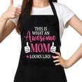 thumbnail image 1 of AOWOO Funny Aprons for Women, Awesome Mom BBQ Grill Kitchen Apron with Pockets, Adjustable Chef Apron Cooking Gift for Mother's Day Birthday Christmas, Daddy Gifts from Daughter Son Husband, 1 of 7