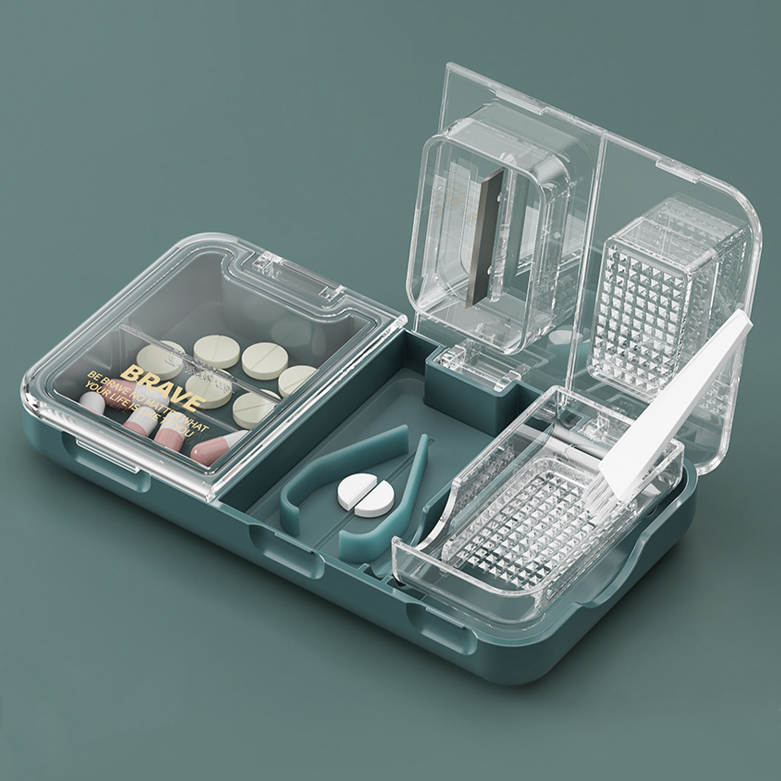 AOWOO Pill Cutter, Pill Splitter, Pill Cutter for Small or Large Pills