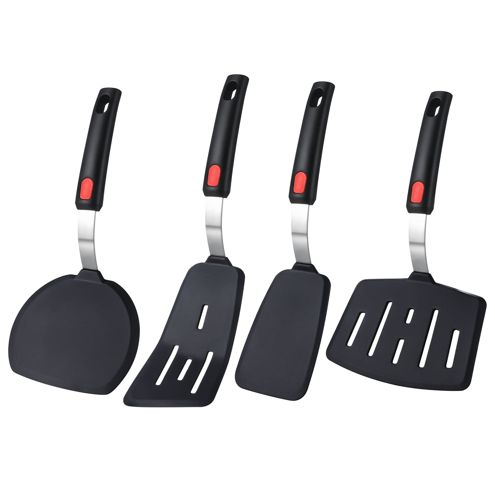 AOWOO High Heat Resistance Silicone Spatula Turner Set, 4Pack Nonstick