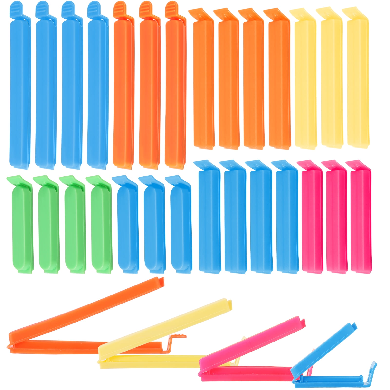 AOWOO Sturdy and Reusale Plastic Multi Color Sealing Bag Clips (32 Packs)