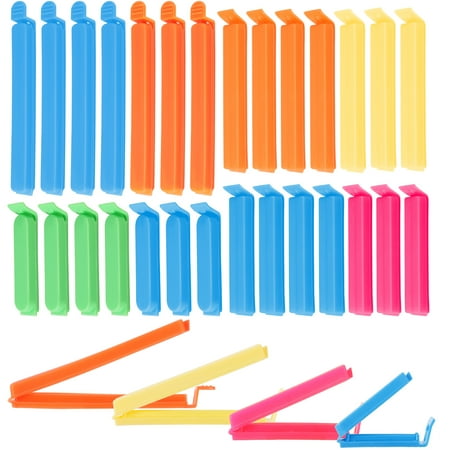 AOWOO Sturdy and Reusale Plastic Multi Color Sealing Bag Clips (32 Packs)