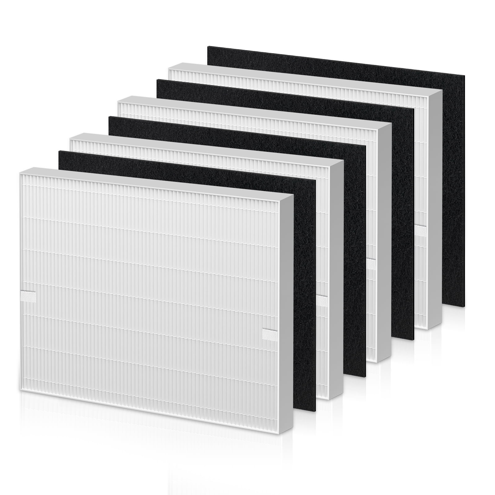 AP-1512HH Filter Compatible with Coway Airmega AP-1512HH AP-1518R AP-1519P & 200M Series, Includes 4 True H13 HEPA Filters & 4 Activated Carbon Pre-Filters, Matches Part #3304899