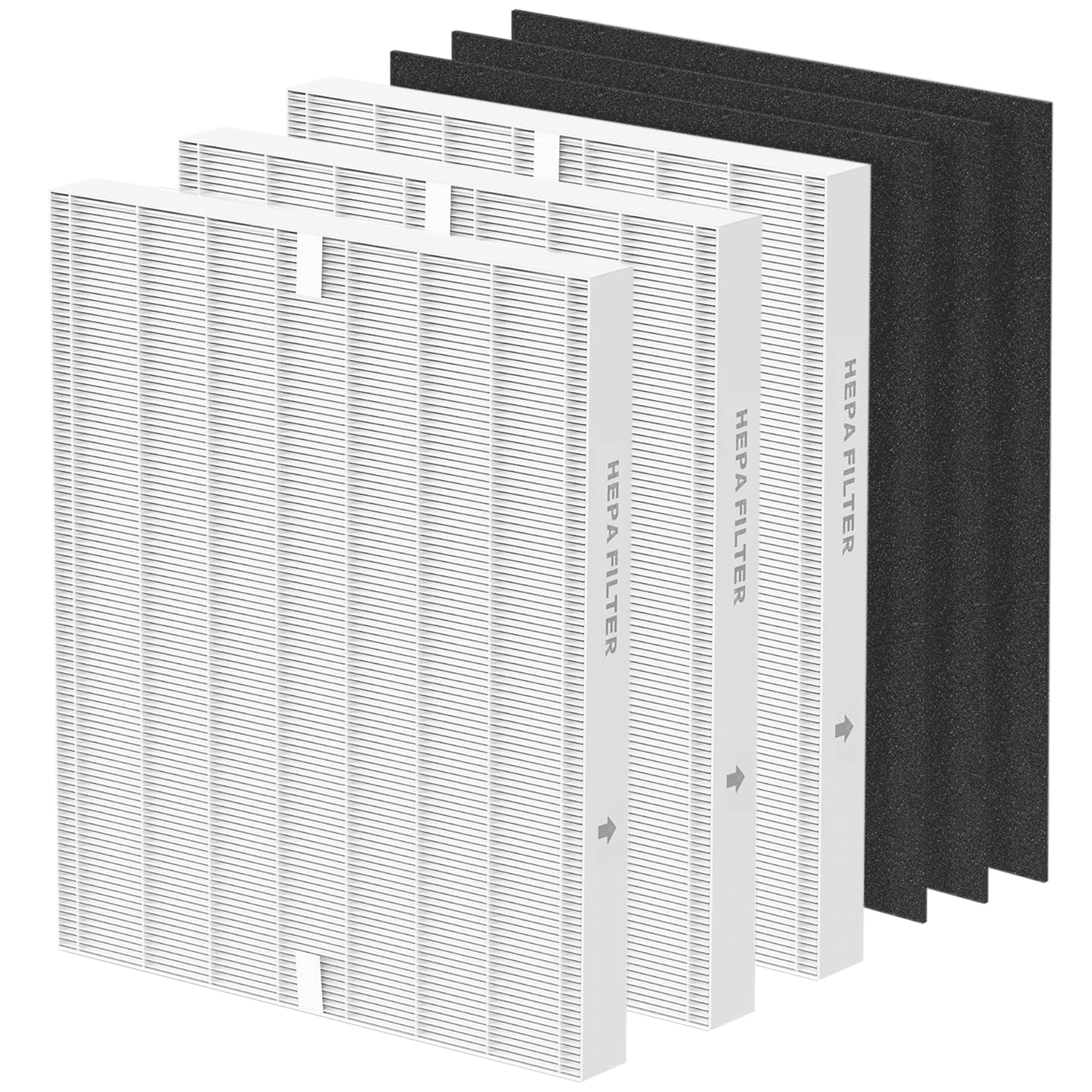 AP-1512HH Replacement Filter Compatible with Coway Airmega AP-1512HH and Airmega 200M air Puri-Fier, AP-1512HH-FP, AP-1518R, AP-1519P, 3 HEPA Filter, 3 Carbon Filters, Compared to Part #3304899