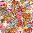 thumbnail image 1 of AllWays Plaza 60pcs Hippie Embroidered Patches Random Assorted Styles Hippie Theme Iron on Patches for Girls, Wonmen DIY Sew Applique Repair Patch Cute Sew on Patches for Backpacks Pants Clothes, 1 of 14
