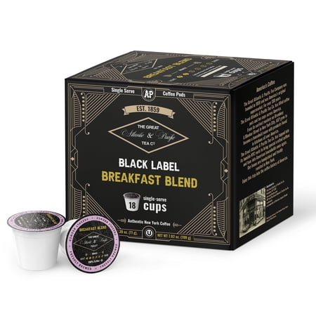 A&P Breakfast Blend Coffee Medium Roast Single Serve 18 ct, 100% Arabica, Compatible with 1.0 and 2.0 k-cup brewers
