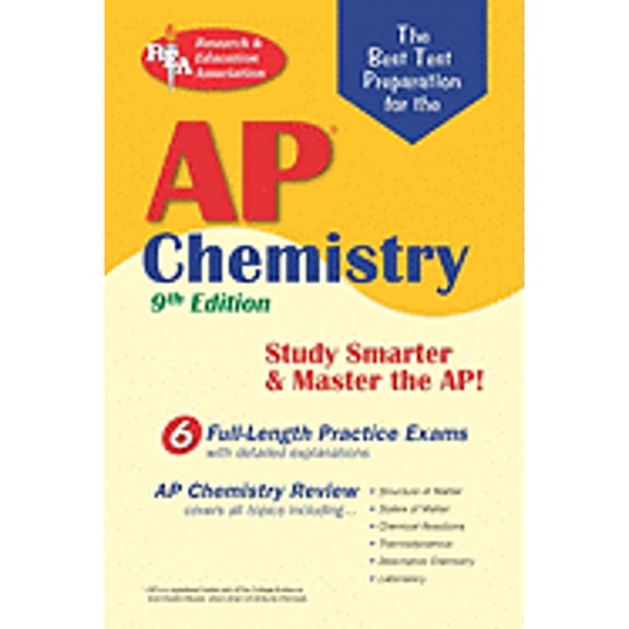Pre-Owned AP Chemistry (REA) - The Best Test Prep for the Advanced Placement Exam (Advanced Placement (AP) Test Preparation) (Paperback) 0738602213 9780738602219