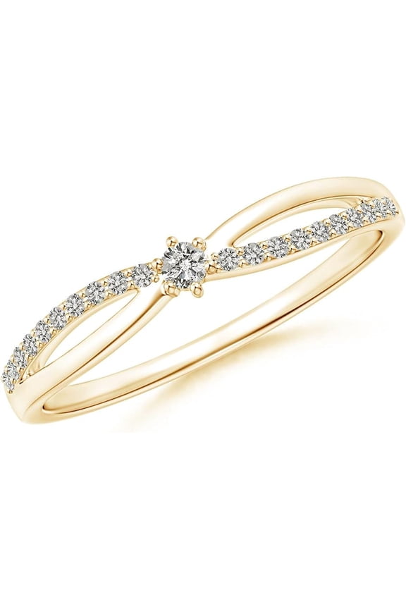 Round Promise Fashion Ring, Yellow Gold Finish, Size 4