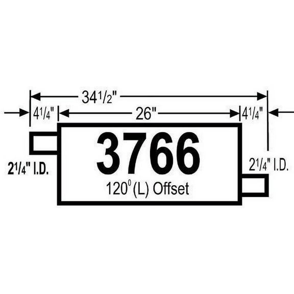 AP EXHAUST PRODUCTS 3766 MUFFLER - ENFORCER II