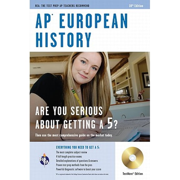 Pre-Owned AP European History w/ CD-ROM (Advanced Placement (AP) Test Preparation) by M W Campbell