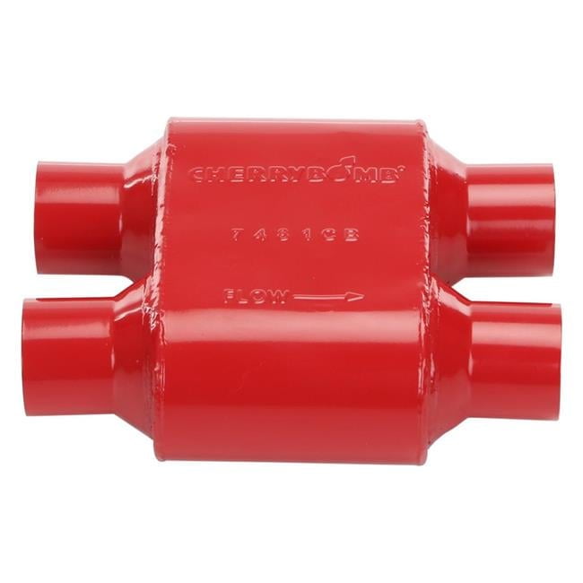 AP Exhaust Products 7481CB Muffler - Cherry Bomb Extreme, D/D, 12In Oal,