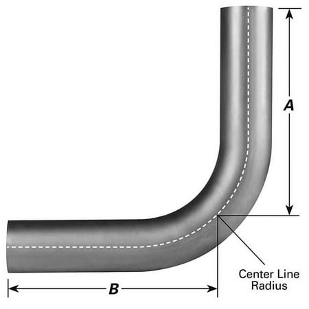 AP Exhaust Products APE10538 4.5 in. 90 deg - 4 in. dia., Od-Od, 9-15 in. Clear Aluminized Elbow