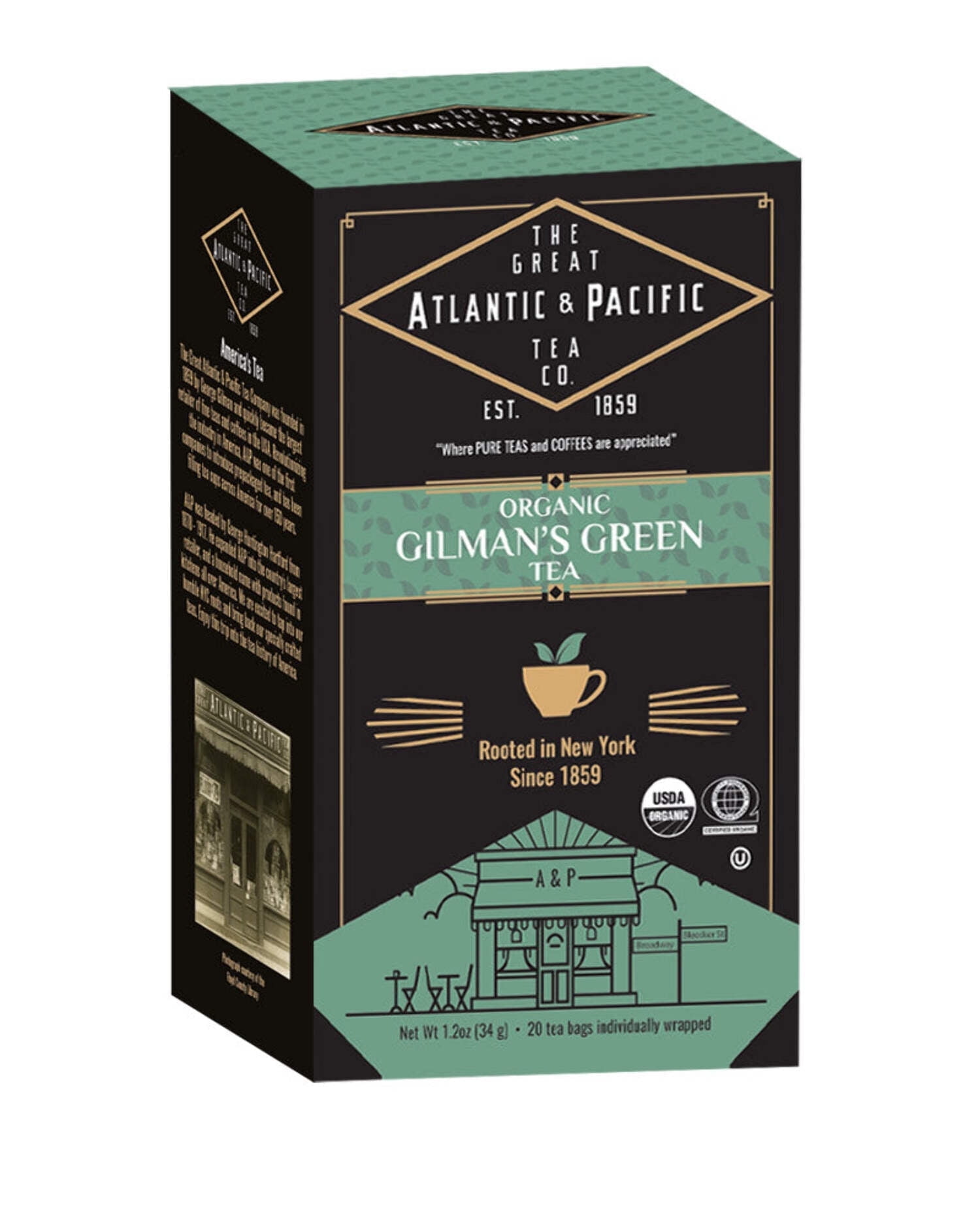 A&P Gilman's Green Tea, 20 Count Organic