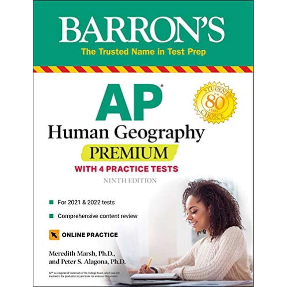 Pre-Owned AP Human Geography Premium: With 4 Practice Tests (Paperback) 1506258840 9781506258843
