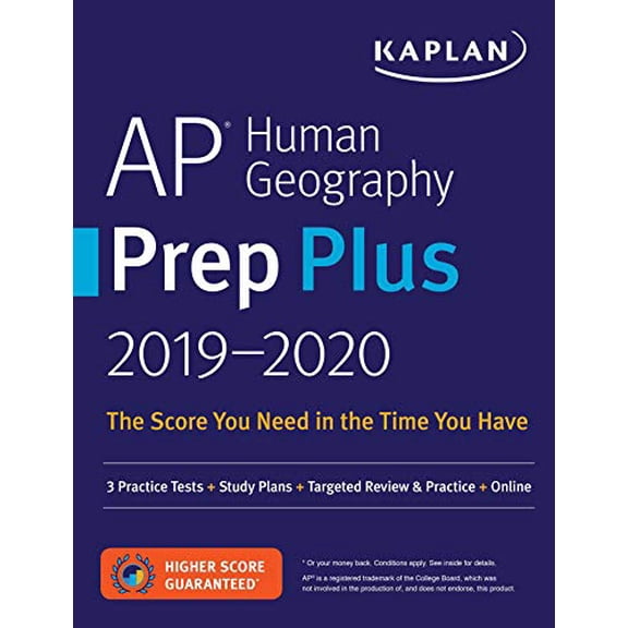 Pre-Owned AP Human Geography Prep Plus 2019-2020: 3 Practice Tests + Study Plans + Targeted Review & Practice + Online (Paperback) 1506242537 9781506242538