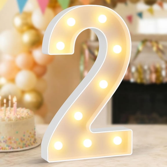AP Light Up Numbers,12.6 Inch LED Marquee Number Lights for 2nd 21st 25th Birthday Decorations Wedding Anniversary Decoration,Large Size Marquee Number Sign for Party Backdrop Wall,Table Home Decor