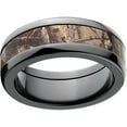 thumbnail image 1 of AP Men's Camo 8mm Black Zirconium Wedding Band with Polished Edges and Deluxe Comfort Fit, 1 of 1