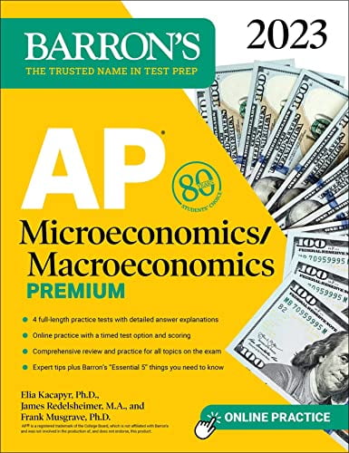 Pre-Owned AP Microeconomics/Macroeconomics Premium, 2023: 4 Practice Tests Comprehensive Review + Online Practice (Paperback) 1506286364 9781506286365