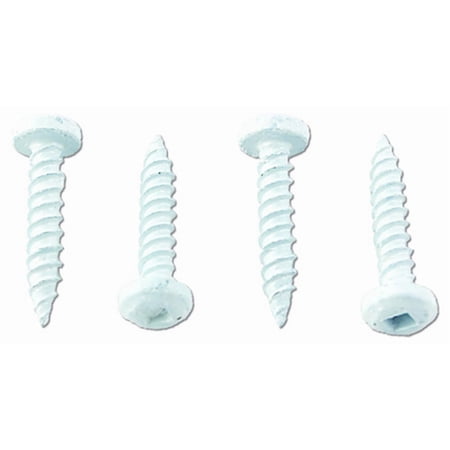 AP Products 012-PSQ50 W 8 X 1 Pan Head Square Recess Screw, Pack of 50 - 1", White