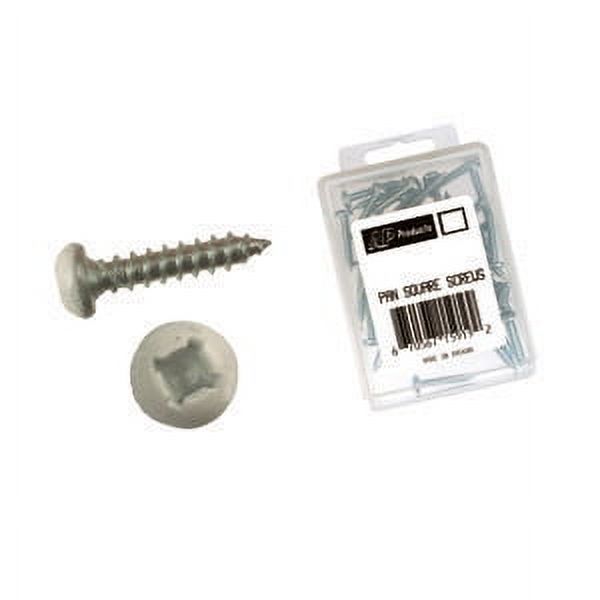 AP Products 012-PSQ50W8X3/4 White 8 X 3/4" Pan Head/Square Recess Screw 50 Pack - image 1 of 6