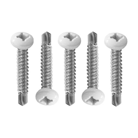 AP Products 012-PTK500W 8X3/4 White #8 Self-Tapping Pan Head Tri-Screws - 0.75", 500 Pack